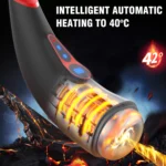007Pro Suck Akıllı Isıtmalı İnleme Sesli Emiş Titreşimli Vajina Dijital Ekranlı Otomatik Mastürbatör - Görsel 4