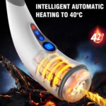 007Pro Suck Akıllı Isıtmalı İnleme Sesli Emiş Titreşimli Vajina Dijital Ekranlı Otomatik Mastürbatör - Görsel 4