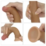 18 CM Çift Katmanlı Ultra Realistik ve Yumuşak Dokulu Anal Dildo Melez Penis - Görsel 2
