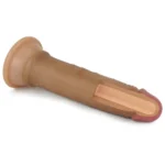 18 CM Çift Katmanlı Ultra Realistik ve Yumuşak Dokulu Anal Dildo Melez Penis - Görsel 5