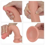 18 CM Çift Katmanlı Ultra Realistik ve Yumuşak Dokulu Anal Dildo Penis - Görsel 2