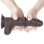 18 CM Hareketli Deri Ultra Yumuşak Çift Katmanlı Realistik Penis - Sliding Skin Dual Layer Dong - Görsel 5