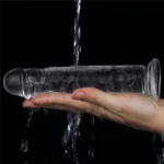 18CM Yeni Nesil Vantuzlu Şeffaf Dildo Penis - Flawless Clear Dildo - Görsel 3