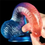 20 CM Anal Vajinal Kullanım Yumuşak Dokulu Jel Penis - Dazzle Studs - Görsel 2