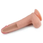20 CM Yumuşak Dokulu Çift Katmanlı Platin Silikon Realistik Penis - Dual layered Platinum Silicone Cock - Görsel 5