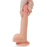 22 CM Yumuşak Dokulu Çift Katmanlı Platin Silikon Realistik Penis - Dual layered Platinum Silicone Cock - Görsel 4