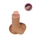 22 CM Yumuşak Dokulu Çift Katmanlı Platin Silikon Realistik Penis - Dual layered Platinum Silicone Cock - Görsel 5