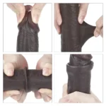 23 CM Hareketli Deri Ultra Yumuşak Çift Katmanlı Zenci Penis - Sliding Skin Dual Layer Dong - Görsel 2