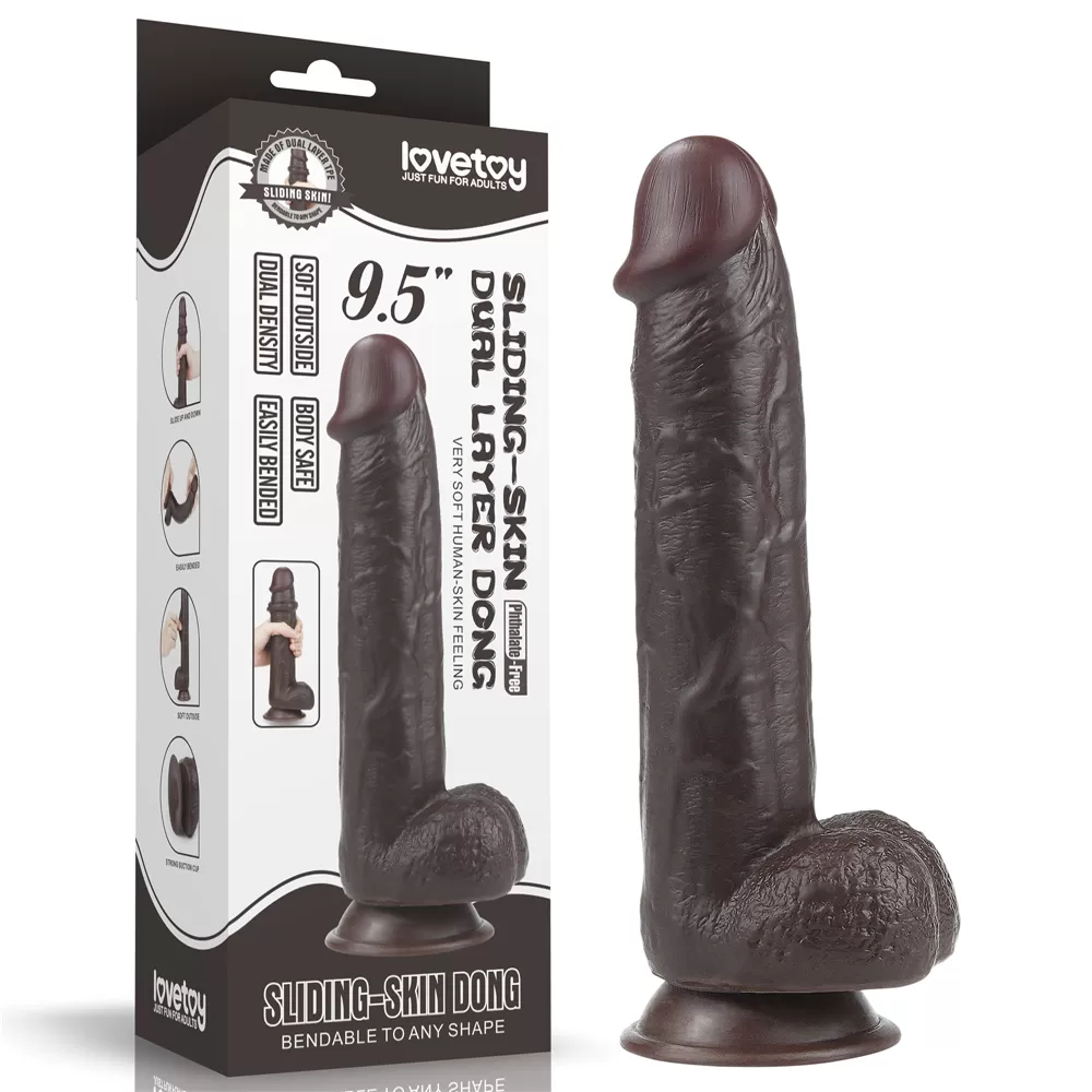 24 CM Hareketli Deri Ultra Yumuşak Çift Katmanlı Zenci Penis - Sliding Skin Dual Layer Dong - 1 24 CM Hareketli Deri Ultra Yumuşak Çift Katmanlı Zenci Penis - Sliding Skin Dual Layer Dong - Görsel 1