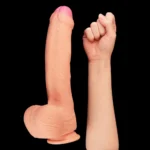 28 CM Yumuşak Dokulu Çift Katmanlı Realistik Penis - Dual Layered Platinum Silicone Cock - Görsel 5