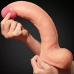 30.5 CM Yumuşak Dokulu Çift Katmanlı Realistik Penis - Dual Layered Platinum Silicone Cock - Görsel 4