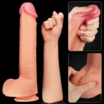 31 CM Yumuşak Dokulu Çift Katmanlı Realistik Penis - Dual Layered Platinum Silicone Cock - Görsel 2