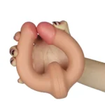 32 CM Ultra Yumuşak Esnek Çift Taraflı Realistik Dildo - Holy Dong Premium Silicone - Görsel 3