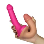 32 CM Ultra Yumuşak Esnek Çift Taraflı Realistik Dildo Pembe - Holy Dong Premium Silicone - Görsel 2