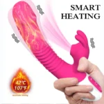 A2 Şarjlı Akıllı Isıtmalı Güçlü Titreşimli G-Spot Klitoris Emiş Uyarıcı Yapay Penis Rabbit Vibratör - Görsel 3