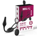 Alan RCT - Şarjlı Uzaktan Kumandalı Testis ve Penis Halkalı Güçlü Titreşimli Perine ve Prostat Uyarıcı Anal Plug Vibratör
