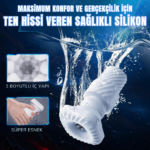Amovibe Telefon Tutuculu Isıtmalı İleri Geri Hareketli ve Titreşimli Otomatik Suni Vajina Mastürbatör - Görsel 6