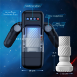 Amovibe Telefon Tutuculu Isıtmalı İleri Geri Hareketli ve Titreşimli Otomatik Suni Vajina Mastürbatör - Görsel 7