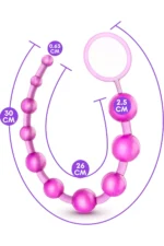 Anal Beads Pull Ring Tutma Halkalı Dereceli Toplar Silikon Pembe Anal Boncuk - Görsel 2
