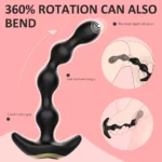 AUSTIN RCT Kablosuz Kumandalı 360° Bükülebilir Kıkırdaklı Anal Beads Vibratör - Görsel 3
