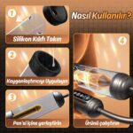 Automatic MXL1 - Ekstra Büyük Hazneli Yedek Başlıklı 6 Emiş Modlu Dijital Ekran Profesyonel Otomatik Penis Pompası - Görsel 8