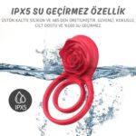 Barry RCT - Şarjlı Kablosuz Uzaktan Kumandalı Gül Tasarımlı Klitoris Uyarıcı Titreşimli Testis ve Penis Halkası - Görsel 8
