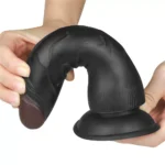 Belden Bağlamalı Ultra Yumuşak Gerçekçi Et Dokulu Testissiz Realistik Zenci Dildo Penis - Görsel 4