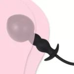 İnflatable Anal Beads Şişirilebilir Dereceli Boncuk Anüs Genişletici Boğumlu Silikon Anal Butt Plug - Görsel 3