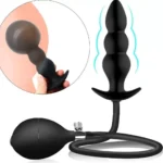 İnflatable Anal Beads Şişirilebilir Dereceli Boncuk Anüs Genişletici Boğumlu Silikon Anal Butt Plug - Görsel 4