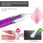 CA - Şarjlı Yeni Nesil Ultra Güçlü Titreşimli Klitoris Uyarıcı Çift Taraflı Kullanılabilir G-Spot 2 in 1 Yapay Penis Vibratör - Görsel 5