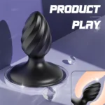 CHICK Güçlü Vantuzlu Spiral Tasarım Silikon Anal Plug - Görsel 2