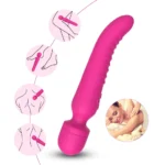 CHOBE Isıtmalı Çift Titreşim Motorlu Klitoris ve G Nokta Wand Orgazm Vibratör - Pembe - Görsel 2
