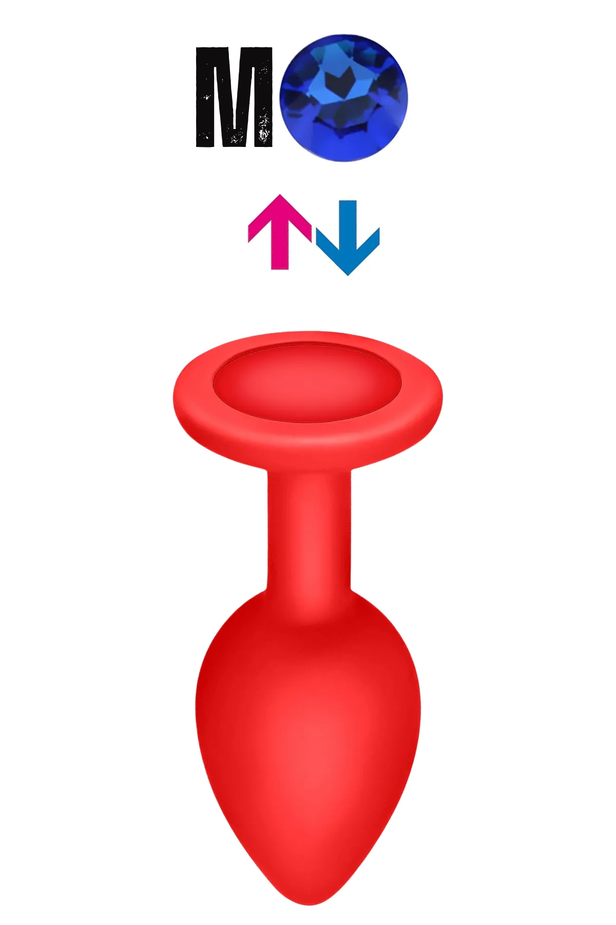 Çıkar-Tak Parlak Mavi Yuvarlak Mücevher Taşlı Kırmızı Pürüzsüz Silikon Anal Butt Plug - Orta Boy - 1 Çıkar-Tak Parlak Mavi Yuvarlak Mücevher Taşlı Kırmızı Pürüzsüz Silikon Anal Butt Plug - Orta Boy - Görsel 1