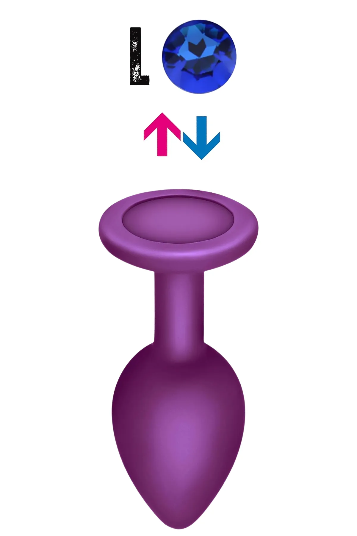 Çıkar-Tak Parlak Mavi Yuvarlak Mücevher Taşlı Mor Pürüzsüz Silikon Anal Butt Plug - Büyük Boy - 1 Çıkar-Tak Parlak Mavi Yuvarlak Mücevher Taşlı Mor Pürüzsüz Silikon Anal Butt Plug - Büyük Boy - Görsel 1