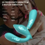 CROWN MULTIPLE Çıkarılabilir Dildo ve Giyilebilir Strapless Strap On Vibratör Dildo - Görsel 2