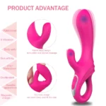 DAGGERS Çift Katmanlı Bükülebilir Su Geçirmez Klitoris ve G-Spot Uyarıcı Vibratör - Görsel 4