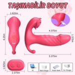 Darla APP RCT - Şarjlı Kumanda Ve Telefon Kontrollü İleri Geri Hareketli Anal Vajina Klitoris Uyarıcı 3 in 1 Giyilebilir Vibratör - Görsel 5