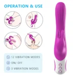 EDEN Şarjlı Anal Boncuklu 3 in 1 G Spot Üçlü Vibratör - Görsel 2