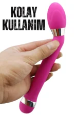 Eğik Yapıda Kademeli Güçlü Titreşimli Sessiz G Nokta Uyarıcı Anal Vibratör 19 CM - Görsel 3
