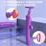 Esther Klitoris ve G-Spot Uyarıcı Emiş Güçlü Dil Simülasyon 4 in 1 Rabbit Vibratör - Görsel 2