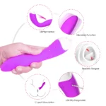 FAIRYLAND 9+9 Modlu Klitoris ve G-Spot Uyarıcı 2 in 1 Dil Vibratör - Mor - Görsel 3
