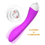 FAIRYLAND 9+9 Modlu Klitoris ve G-Spot Uyarıcı 2 in 1 Dil Vibratör - Mor - Görsel 4
