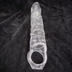 Gerçekçi Doku Penis Büyütücü ve Kalınlaştırıcı 6 CM Uzatmalı Şeffaf Realistik Penis Kılıfı 25 CM - Görsel 5