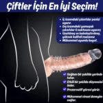 Gerçekçi Doku Penis Büyütücü ve Kalınlaştırıcı 4 CM Uzatmalı Şeffaf Realistik Penis Kılıfı 21 CM - Görsel 5