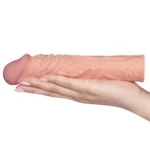Gerçekçi Doku Penis Büyütücü ve Kalınlaştırıcı 5 CM Uzatmalı Realistik Penis Kılıfı 19 CM - Görsel 3