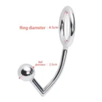 Anal Bead Butt Plug Paslanmaz Çelik Prostat Uyarıcı Anal Boncuk ve Metal Penis Yüzüğü - Görsel 3