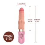 İleri Geri Hareketli Akıllı Isıtmalı Ultra Yumuşak Dokulu Realistik Yapay Penis Vibrator - Görsel 5