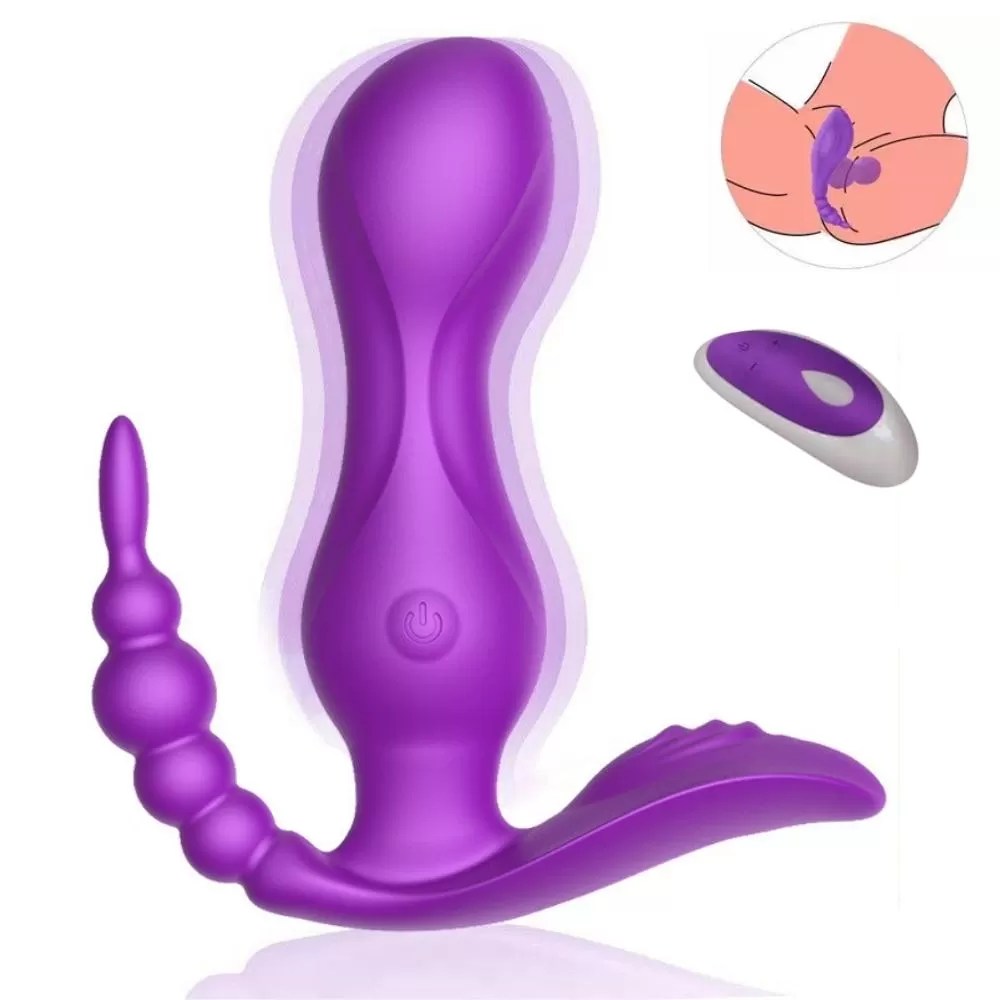 JAIN Kablosuz Kumandalı G-Spot Anal ve Klitoris Uyarıcı Külot İçi Giyilebilir 3 in 1 Vibratör - Mor - 1 JAIN Kablosuz Kumandalı G-Spot Anal ve Klitoris Uyarıcı Külot İçi Giyilebilir 3 in 1 Vibratör - Mor - Görsel 1