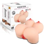 Jessica - Anal Vajina Çift Girişli Titreşimli Isıtmalı Realistik Kalça Göğüs Mastürbatör 2.3 KG