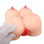 Jessica - Anal Vajina Çift Girişli Titreşimli Isıtmalı Realistik Kalça Göğüs Mastürbatör 2.3 KG - Görsel 3